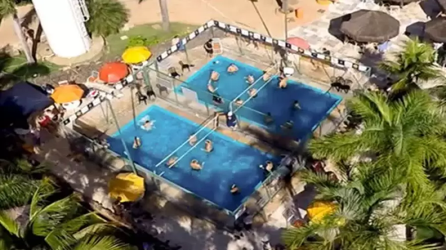Imagem destauente: Piscina de Biribol atração para esportes no Thermas dos Laranjais